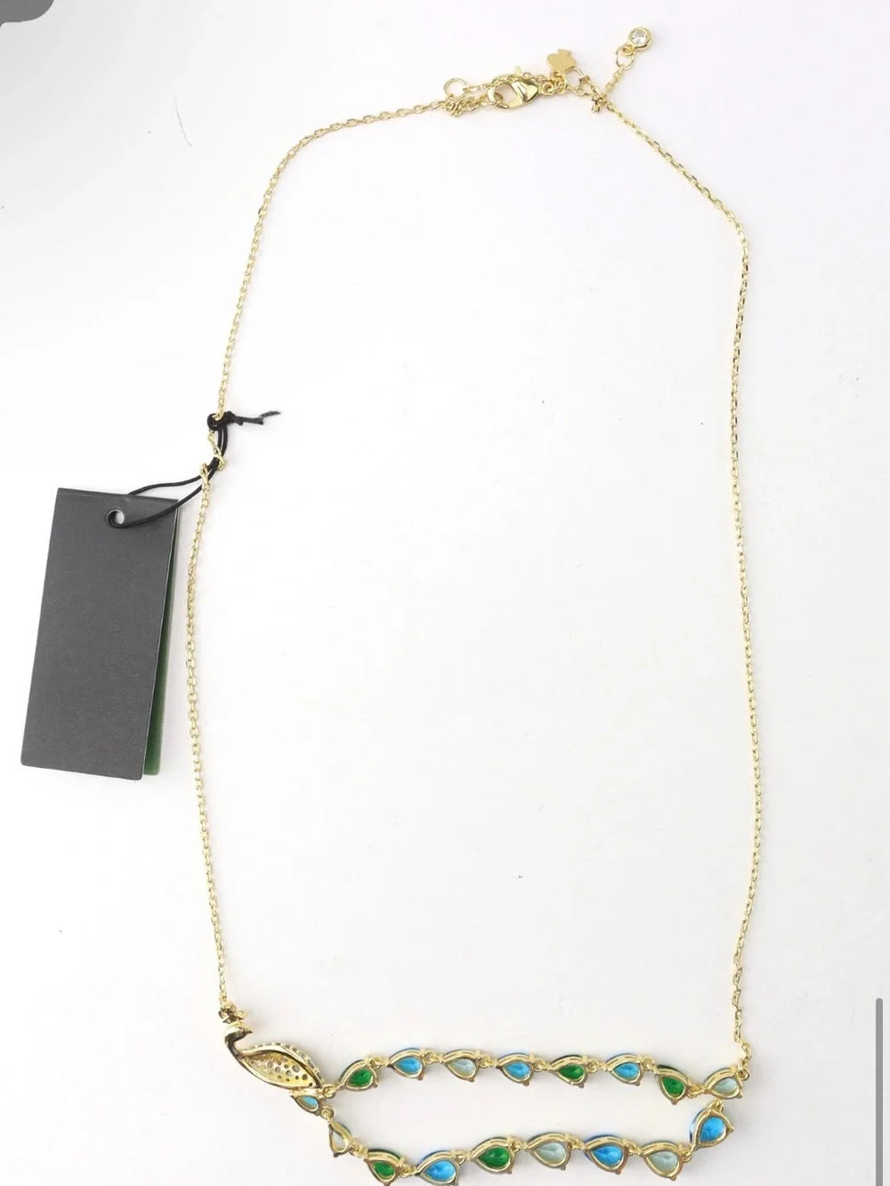 NWOT Kate Spade Perfect Plume Peacock Necklace